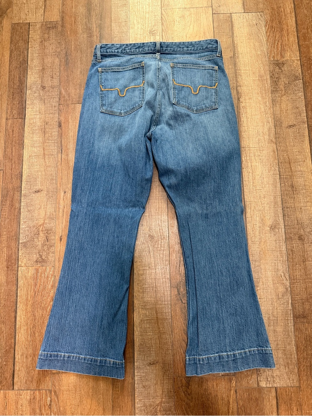 Kimes Ranch Blue Flare Jeans with Contrast Pocket Stitching